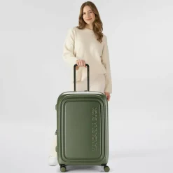 Sale Mandarina Duck Logoduck + 4 Rollen Trolley L 75 cm pine green