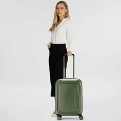 Outlet Mandarina Duck Logoduck 4-Rollen Kabinentrolley 55 cm pine green