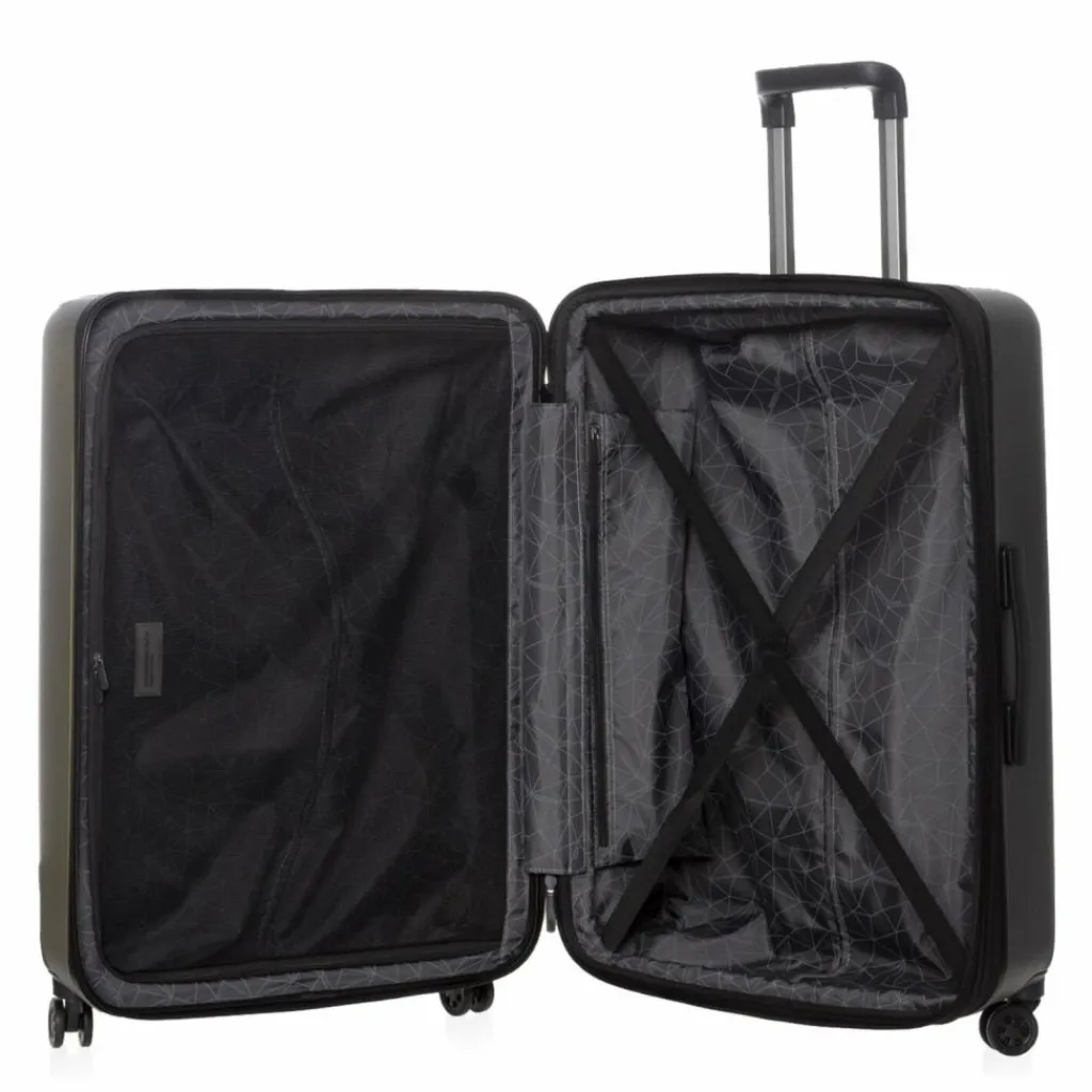 Mandarina Duck Hartgepäck|4-Rollen Koffer<Tank Case 4 Rollen Trolley L 75 cm mit Dehnfalte black
