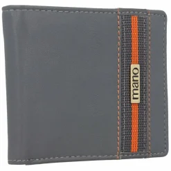 mano Don Leonardo Geldbörse RFID Leder 11 cm grau