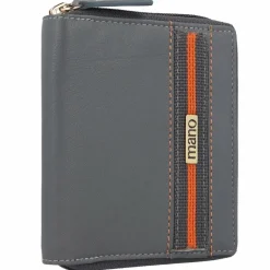 Sale mano Don Leonardo Geldbörse RFID Leder 10 cm grau