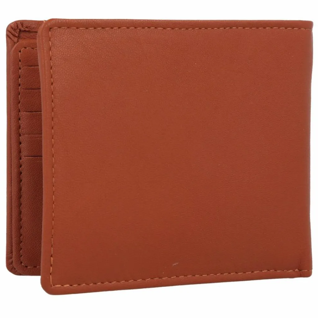 mano Herrengeldbörsen Querformat<Don Leonardo Geldbörse RFID Leder 11,5 cm cognac