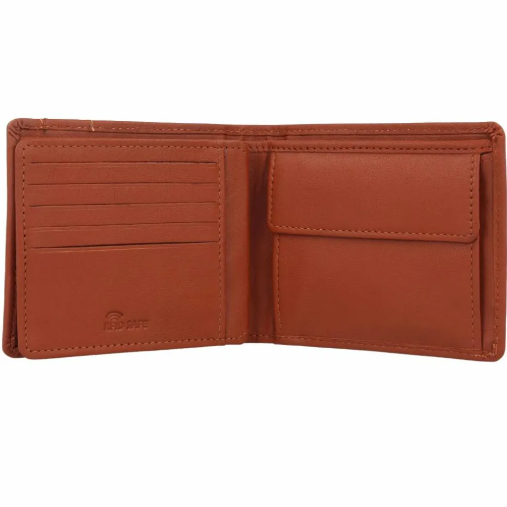 mano Herrengeldbörsen Querformat<Don Leonardo Geldbörse RFID Leder 11,5 cm cognac