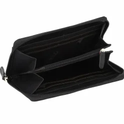 mano Damengeldbörsen Querformat<Don Leonardo Geldbörse RFID Leder 18 cm schwarz