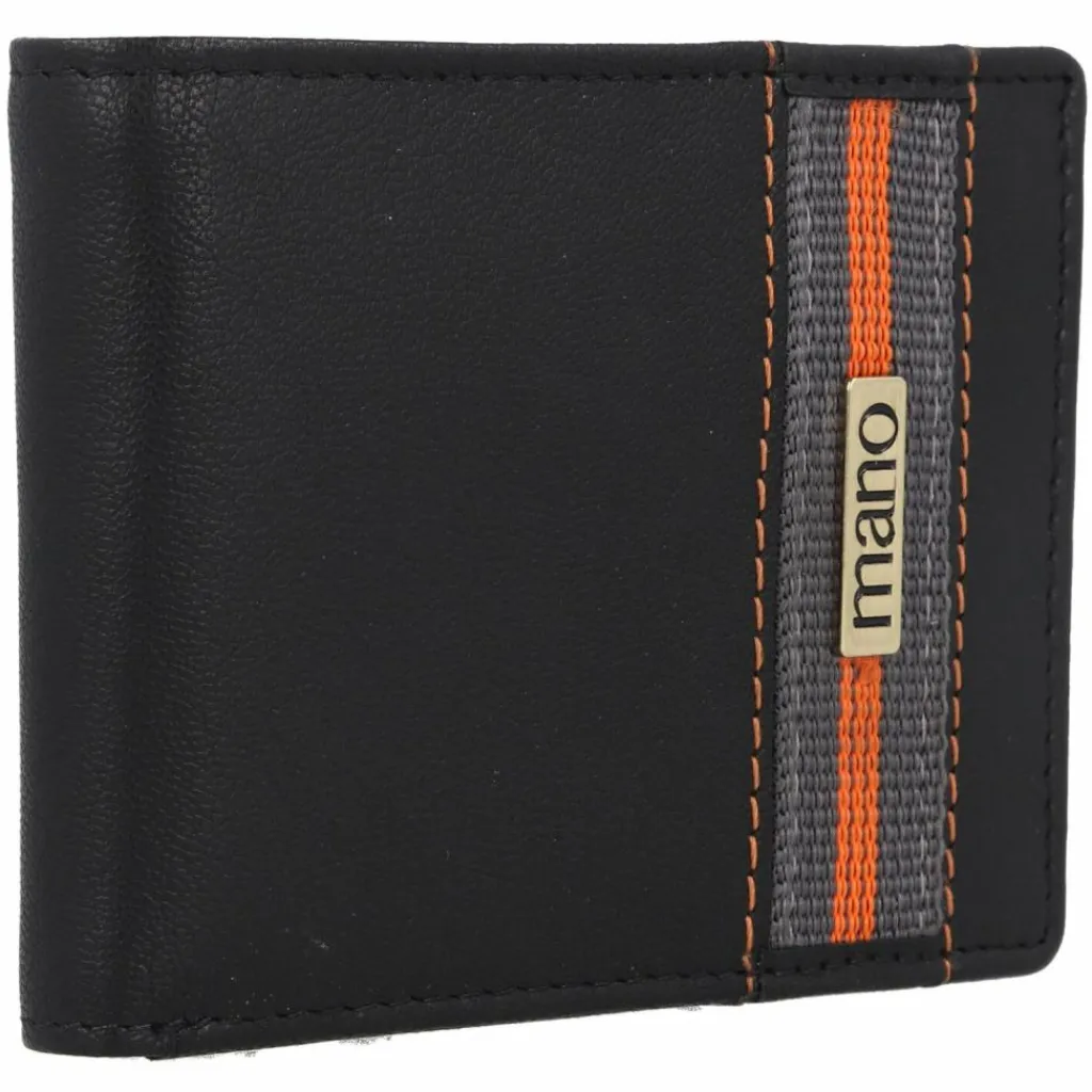 mano Herrengeldbörsen Querformat<Don Leonardo Geldbörse RFID Leder 10 cm schwarz
