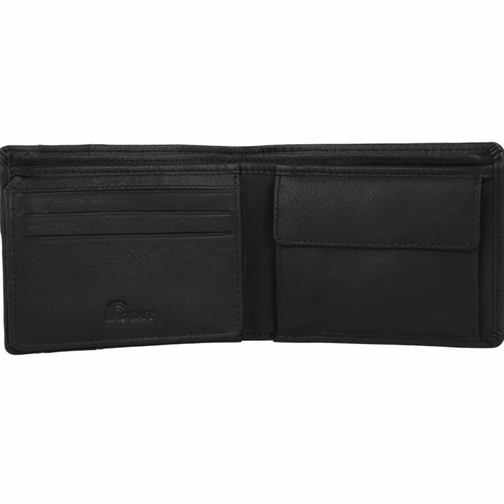 mano Herrengeldbörsen Querformat<Don Leonardo Geldbörse RFID Leder 10 cm schwarz