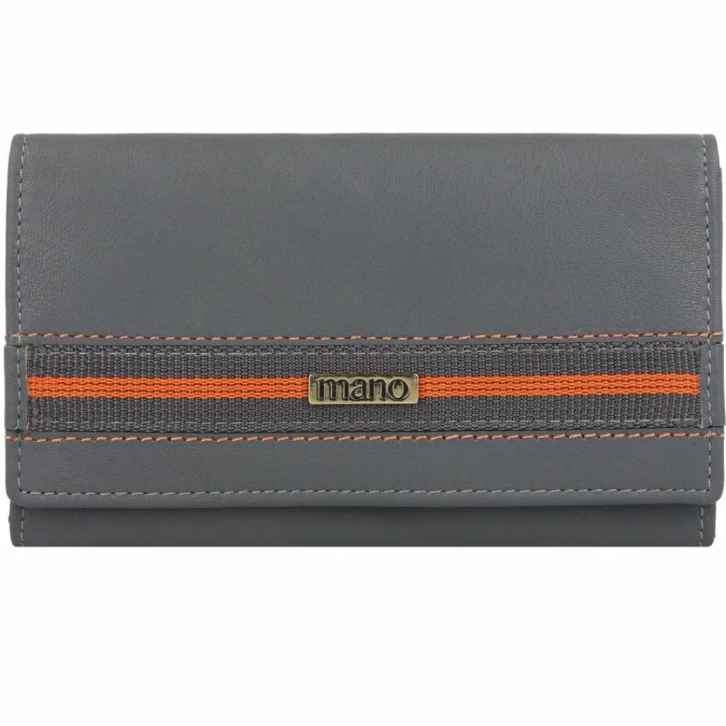 mano Damengeldbörsen Querformat<Don Leonardo Geldbörse RFID Leder 16 cm grau
