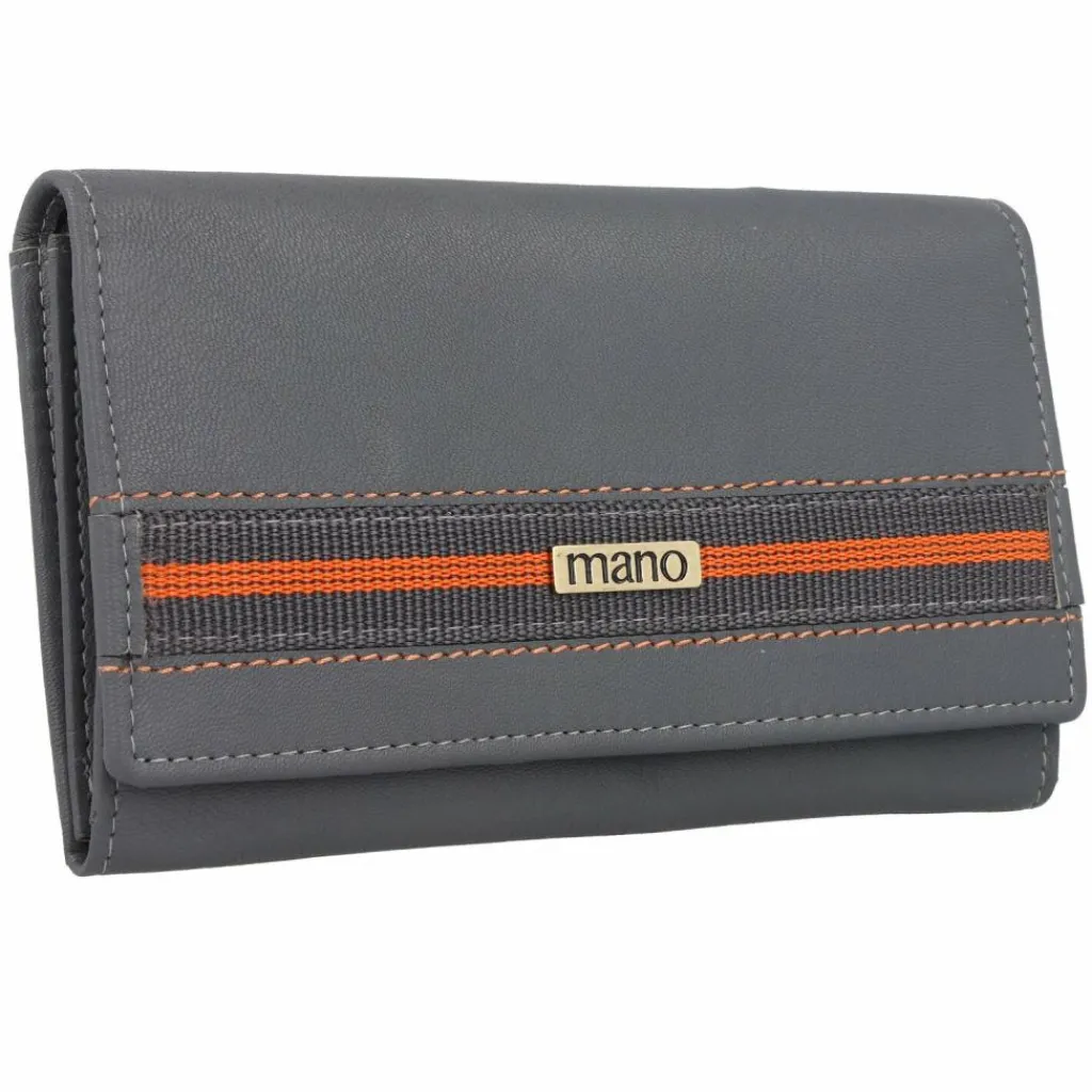 mano Damengeldbörsen Querformat<Don Leonardo Geldbörse RFID Leder 16 cm grau
