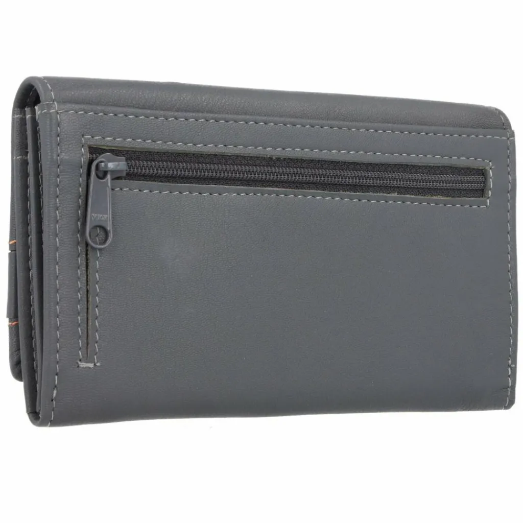 mano Damengeldbörsen Querformat<Don Leonardo Geldbörse RFID Leder 16 cm grau