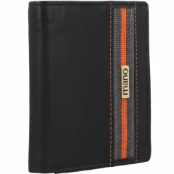 Outlet mano Don Leonardo Geldbörse RFID Leder 12,5 cm schwarz
