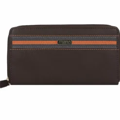 mano Damengeldbörsen Querformat<Don Leonardo Geldbörse RFID Leder 18 cm dunkelbraun