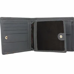 Sale mano Don Leonardo Geldbörse RFID Leder 11,5 cm grau