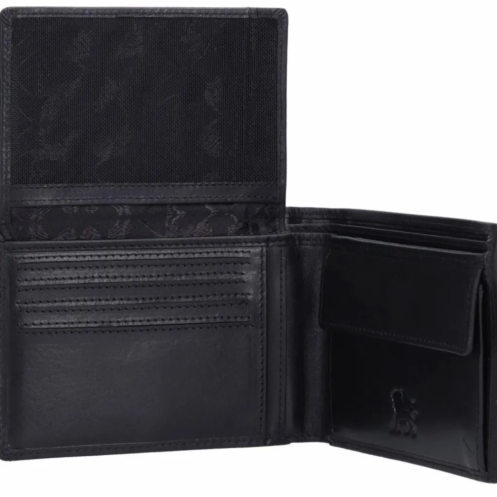 mano Herrengeldbörsen Querformat<Don Marco Geldbörse RFID Leder 12 cm schwarz