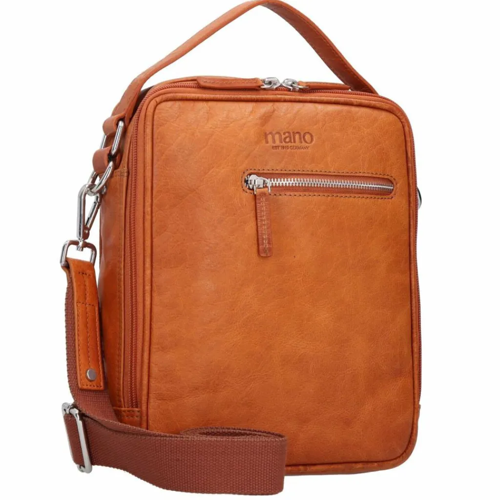 Online mano Don Pietro Handtasche Leder 25 cm cognac