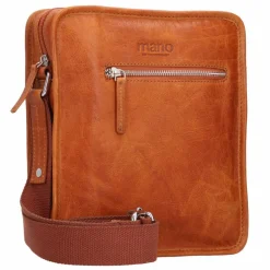 mano Umhängetaschen<Don Pietro Umhängetasche Leder 22,5 cm cognac