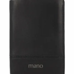 mano Don Romeo Geldbörse RFID Leder 9 cm schwarz