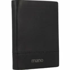 mano Don Romeo Geldbörse RFID Leder 9 cm schwarz