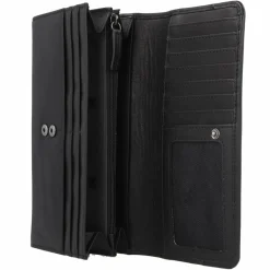 mano Damengeldbörsen Querformat<Don Romeo Geldbörse RFID Leder 18 cm schwarz