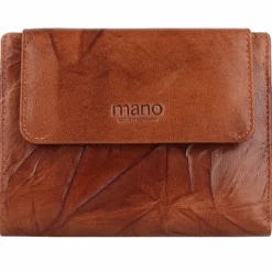 Outlet mano Donna Aurona Geldbörse RFID Leder 14 cm cognac
