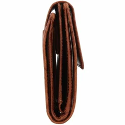 Outlet mano Donna Aurona Geldbörse RFID Leder 14 cm cognac