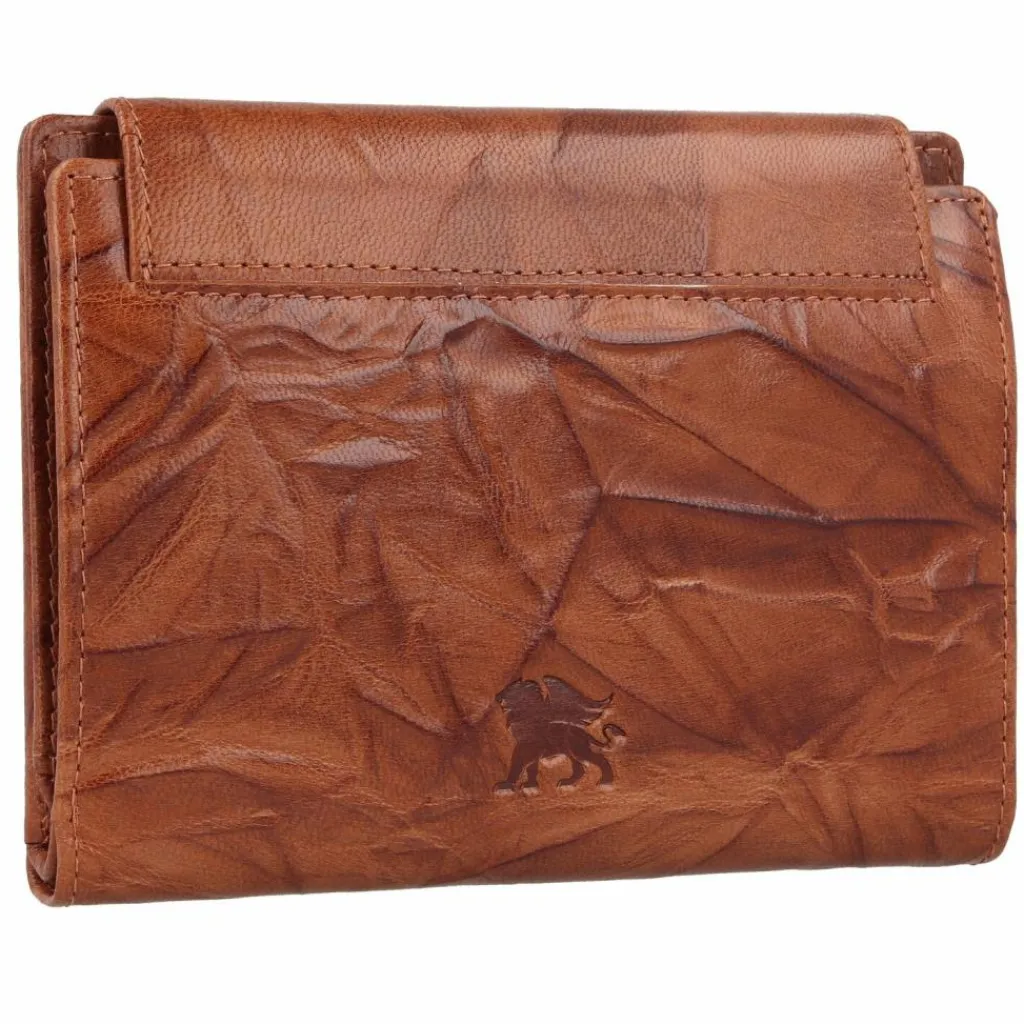 Outlet mano Donna Aurona Geldbörse RFID Leder 14 cm cognac