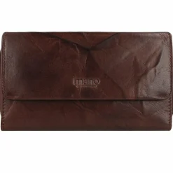mano Damengeldbörsen Querformat<Donna Aurona Geldbörse RFID Leder 18 cm dunkelbraun
