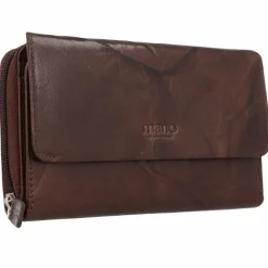 mano Damengeldbörsen Querformat<Donna Aurona Geldbörse RFID Leder 18 cm dunkelbraun