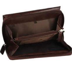 mano Damengeldbörsen Querformat<Donna Aurona Geldbörse RFID Leder 18 cm dunkelbraun