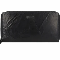 mano Damengeldbörsen Querformat<Donna Aurona Geldbörse RFID Leder 19 cm schwarz