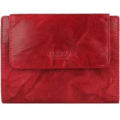 mano Damengeldbörsen Querformat<Donna Aurona Geldbörse RFID Leder 14 cm rot