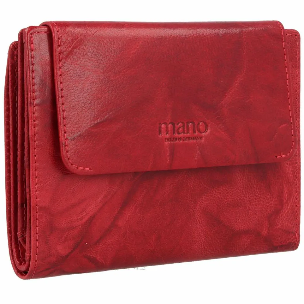 mano Damengeldbörsen Querformat<Donna Aurona Geldbörse RFID Leder 14 cm rot