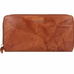 mano Damengeldbörsen Querformat<Donna Aurona Geldbörse RFID Leder 19 cm cognac