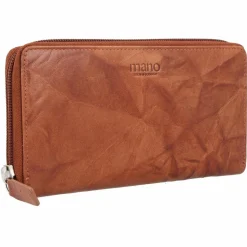 mano Damengeldbörsen Querformat<Donna Aurona Geldbörse RFID Leder 19 cm cognac