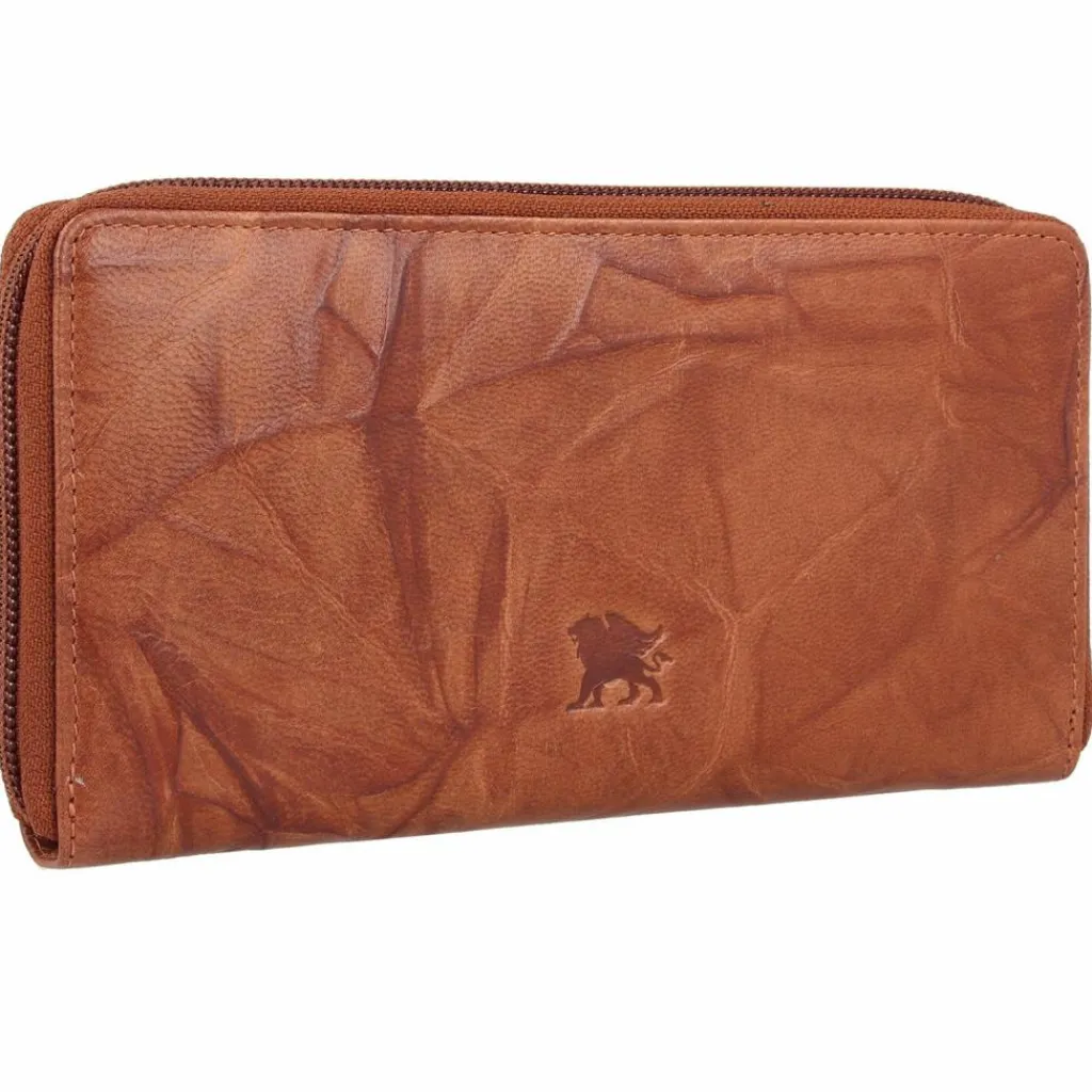mano Damengeldbörsen Querformat<Donna Aurona Geldbörse RFID Leder 19 cm cognac