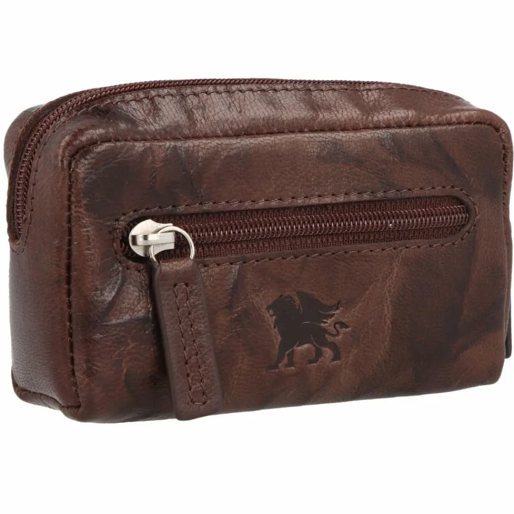 mano Schlüsseletuis<Donna Aurona Schlüsseletui RFID Leder 10,5 cm dunkelbraun