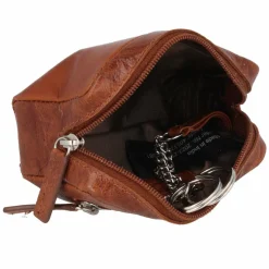 mano Schlüsseletuis<Donna Aurona Schlüsseletui RFID Leder 10,5 cm cognac