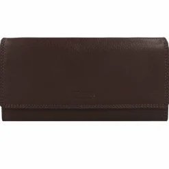 Online mano Donna Giulia Geldbörse Leder 19,5 cm dunkelbraun