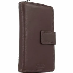 Outlet mano Donna Giulia Geldbörse Leder 10,5 cm dunkelbraun