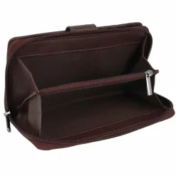 Outlet mano Donna Giulia Geldbörse Leder 10,5 cm dunkelbraun