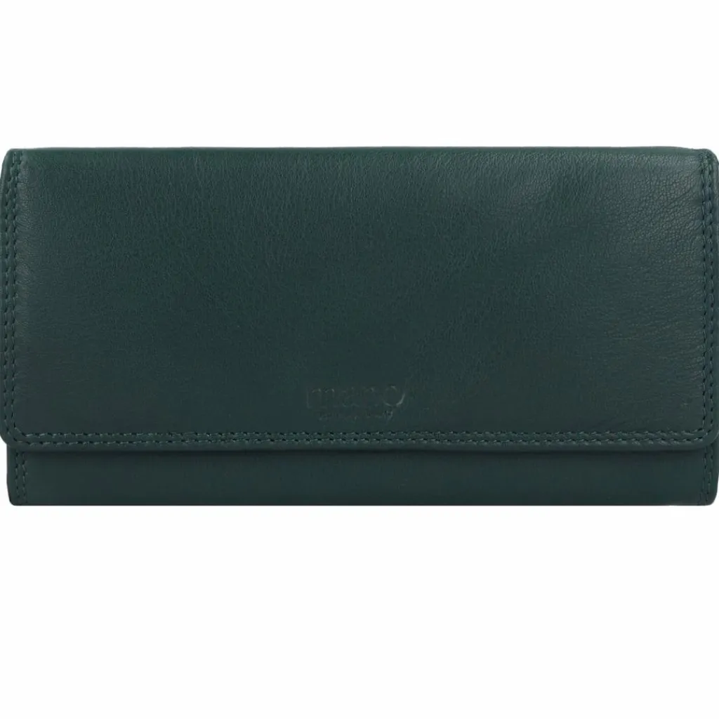 Online mano Donna Giulia Geldbörse Leder 19,5 cm petrol