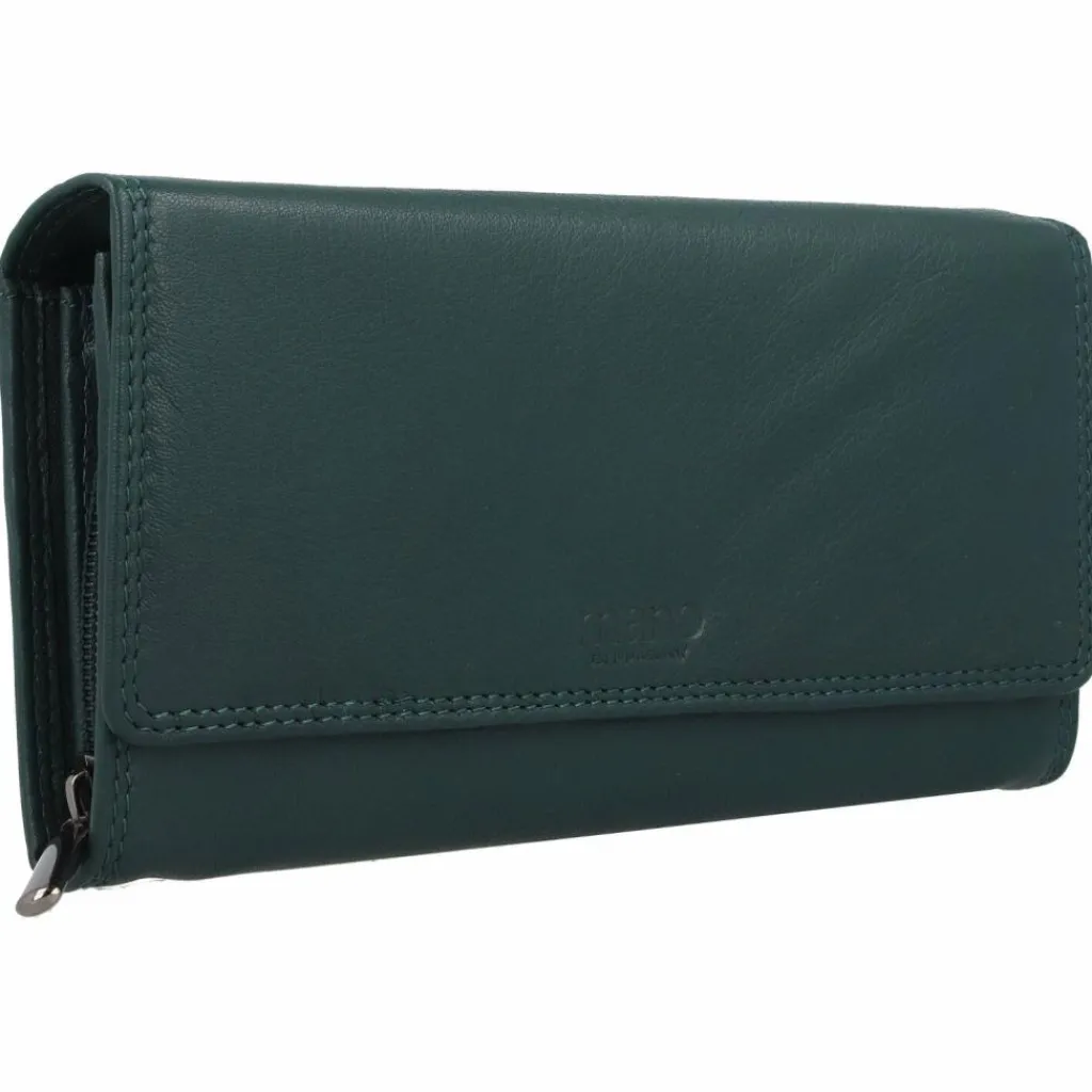 Online mano Donna Giulia Geldbörse Leder 19,5 cm petrol