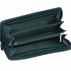 mano Damengeldbörsen Querformat<Donna Giulia Geldbörse Leder 20 cm petrol