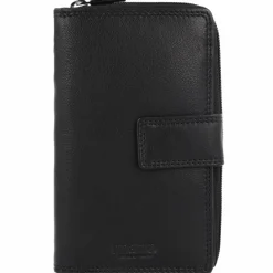 mano Damengeldbörsen Hochformat<Donna Giulia Geldbörse Leder 10,5 cm schwarz