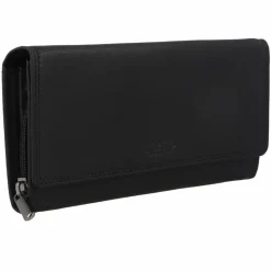 mano Donna Giulia Geldbörse Leder 19,5 cm schwarz