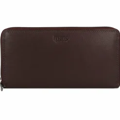 mano Damengeldbörsen Querformat<Donna Giulia Geldbörse Leder 20 cm dunkelbraun