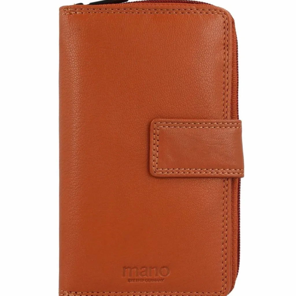 mano Damengeldbörsen Hochformat<Donna Giulia Geldbörse Leder 10,5 cm cognac