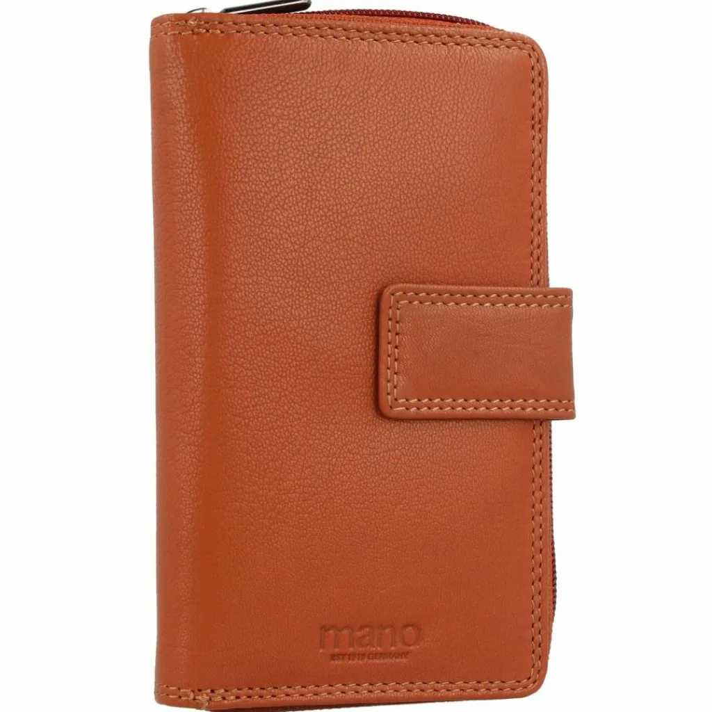 mano Damengeldbörsen Hochformat<Donna Giulia Geldbörse Leder 10,5 cm cognac