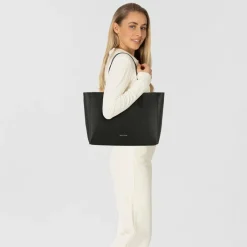 Marc O'Polo Shopper|Schultertaschen<Shopper Tasche M Leder 39 cm Laptopfach black