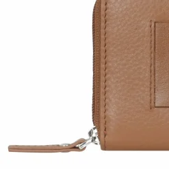 Maître Damengeldbörsen Querformat<ellern Geldbörse RFID Schutz Leder 11 cm cognac