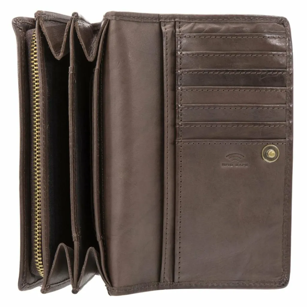 Maître Damengeldbörsen Querformat<Steinbach Dilara Geldbörse RFID Schutz Leder 16 cm darkbrown